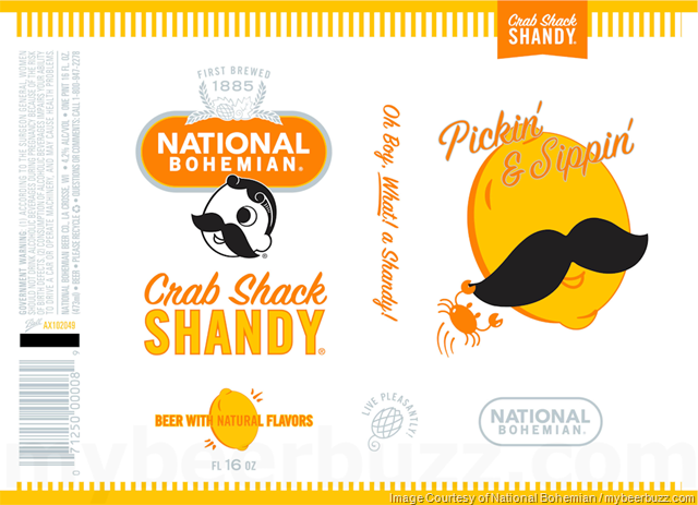 National Bohemian Crab Shack Shandy 16oz cans National Bohemian Crab Shack Shandy 16oz cans