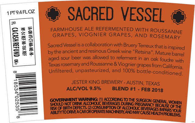 Jester King & Bruery Terreux Collaborate On Sacred Vessel Jester King & Bruery Terreux Collaborate On Sacred Vessel