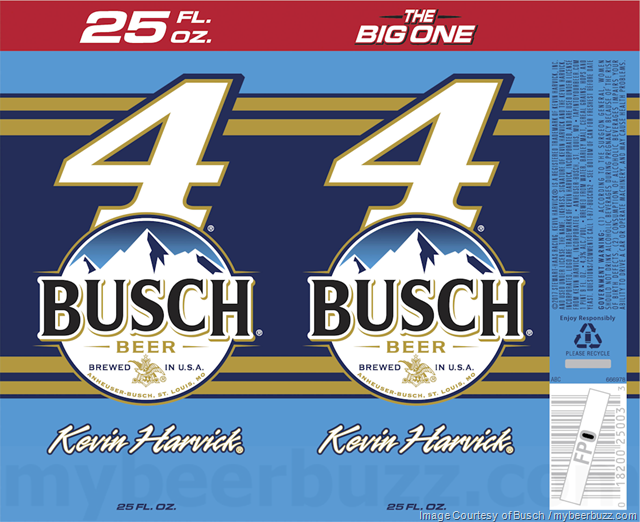 Busch Beer - Bush & Busch Light NASCAR Kevin Harvick 25oz Cans Busch Beer - Bush & Busch Light NASCAR Kevin Harvick 25oz Cans