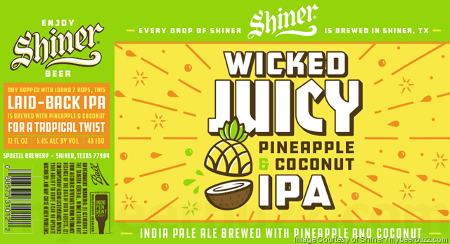 Shiner Adding ZNEW Wicked Juicy Pineapple & Coconut IPA 19.2oz Cans & More Shiner Adding ZNEW Wicked Juicy Pineapple & Coconut IPA 19.2oz Cans & More