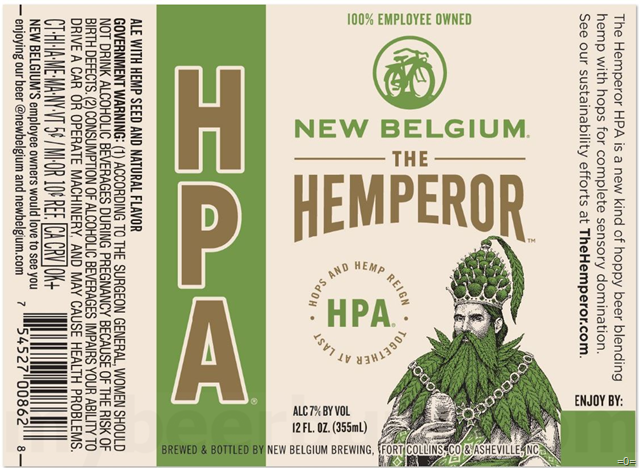 New Belgium The Hemperor HPA Coming To Bottles w/Hemp New Belgium The Hemperor HPA Coming To Bottles w/Hemp