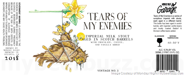 Monday Night Brewing - Tears Of My Enemies Barrel-Aged Variants Monday Night Brewing - Tears Of My Enemies Barrel-Aged Variants