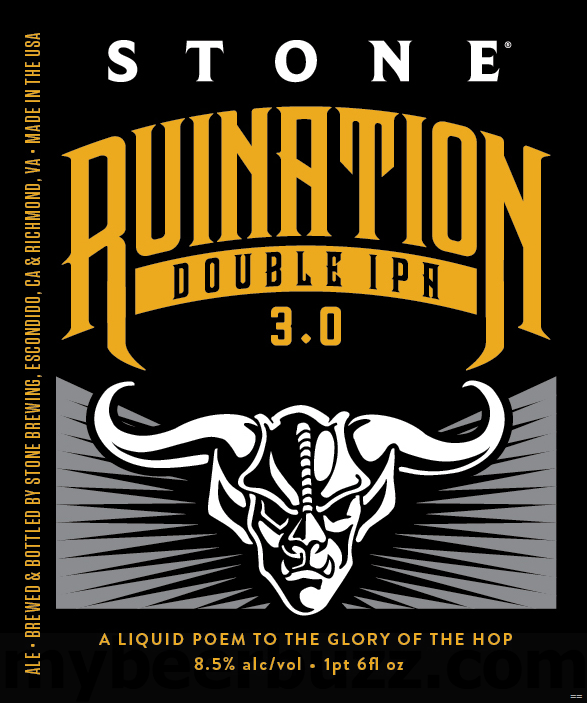 Stone Ruination 3.0 22oz bottles Stone Ruination 3.0 22oz bottles