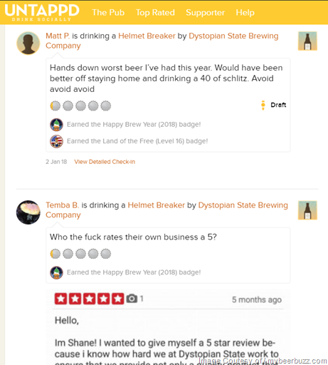Dystopian State Apologizes To Unhappy Customer After Social Media War / Untappd Blocks Check-ins Dystopian State Apologizes To Unhappy Customer After Social Media War / Untappd Blocks Check-ins