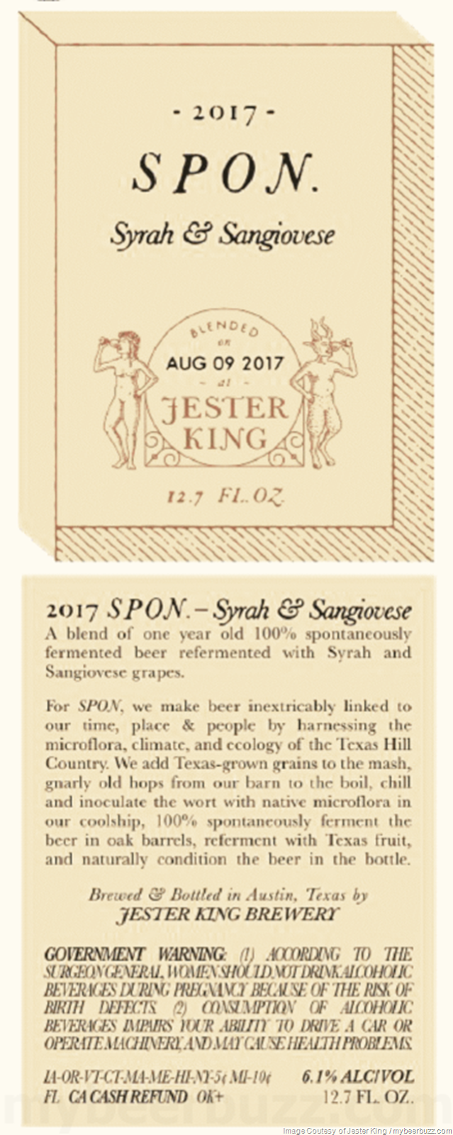 Jester King 2017 SPON Syrah & Sangiovese Jester King 2017 SPON Syrah & Sangiovese