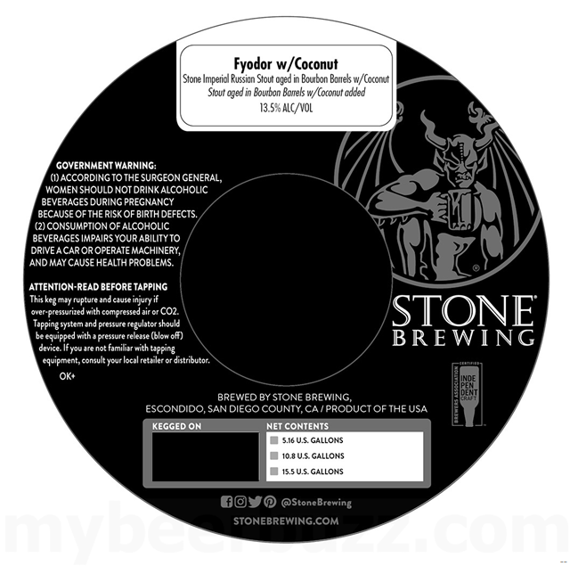 Stone Brewing Mikhail w/Coconut & Fyodor w/Coconut Stone Brewing Mikhail w/Coconut & Fyodor w/Coconut