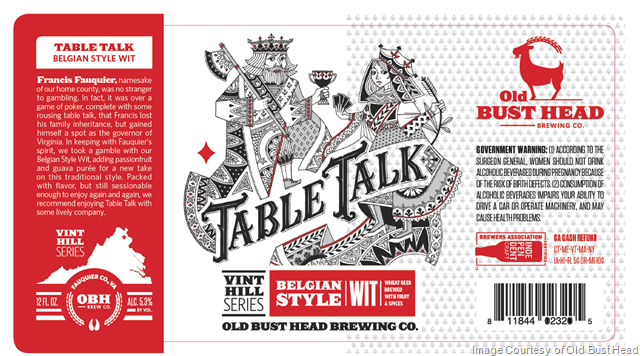 Old Bust Head Brewing - Table Talk Belgian-Style Wit Old Bust Head Brewing - Table Talk Belgian-Style Wit