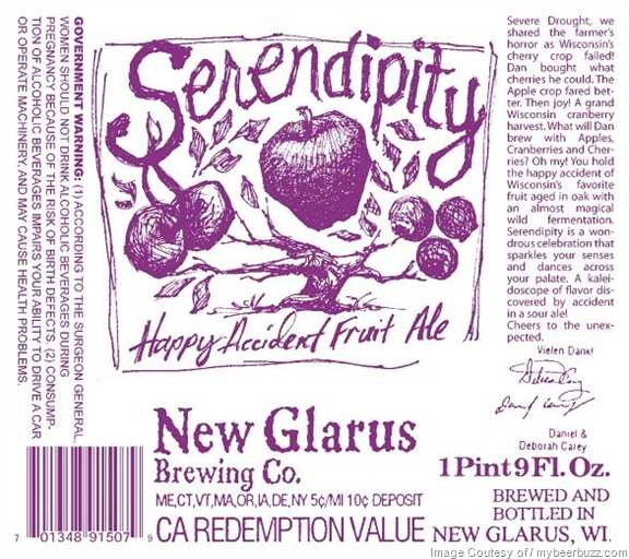 New Glarus - Serendipity & Wisconsin Belgian Red Returning In 4-Packs New Glarus - Serendipity & Wisconsin Belgian Red Returning In 4-Packs