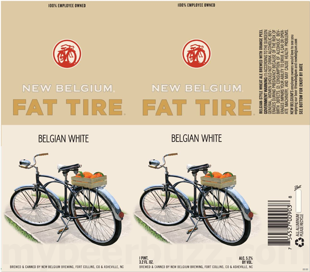 New Belgium Fat Tire Belgian White Coming to 19.2oz Cans New Belgium Fat Tire Belgian White Coming to 19.2oz Cans