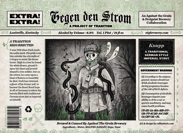 Against The Grain & Freigeist Collaborate On Gegen Den Strom: Broyen, Knupp, Lichtenhainer & Zerbster Bitterbier Against The Grain & Freigeist Collaborate On Gegen Den Strom: Broyen, Knupp, Lichtenhainer & Zerbster Bitterbier
