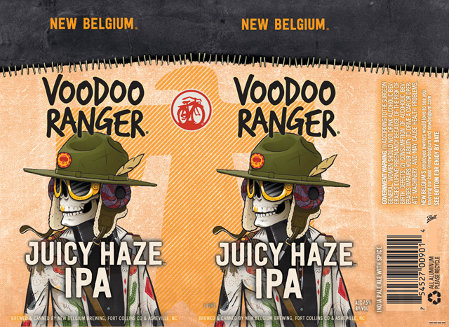 New Belgium Voodoo Ranger Juicy Haze IPA Coming To Bottles & Cans New Belgium Voodoo Ranger Juicy Haze IPA Coming To Bottles & Cans