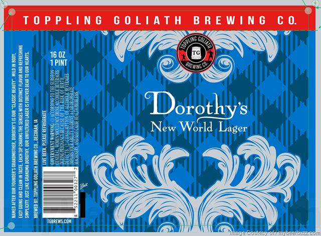 Toppling Goliath Dorothy's new world lager Toppling Goliath Dorothy's new world lager