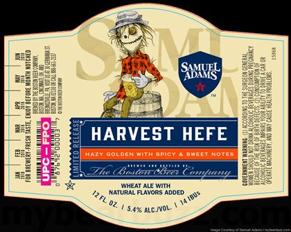 Samuel Adams Harvest Hefe Samuel Adams Harvest Hefe
