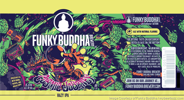 Funky Buddha Adding Cosmic Journey Hazy IPA Cans Funky Buddha Adding Cosmic Journey Hazy IPA Cans