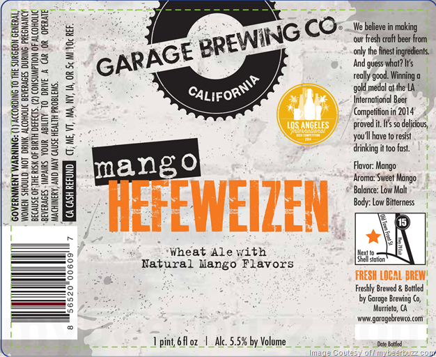 Garage Brewing Mango Hefeweizen Garage Brewing Mango Hefeweizen