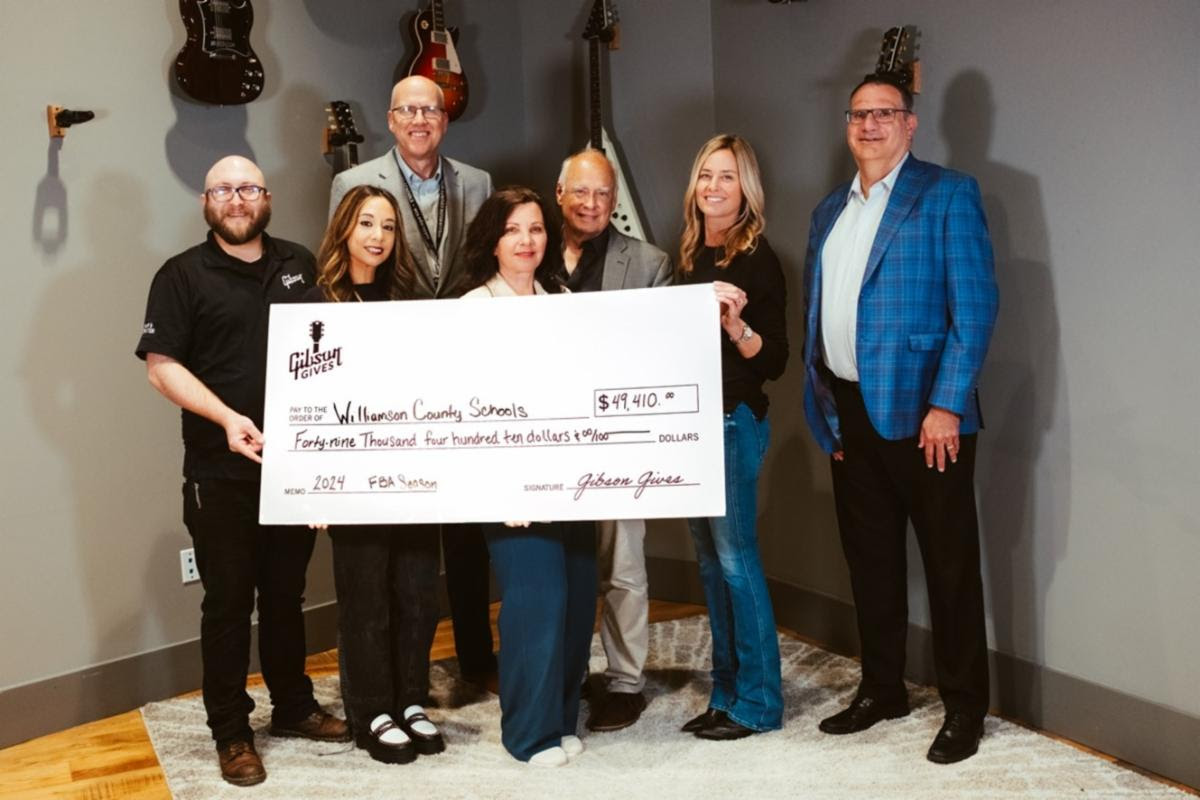 Gibson Gives and FirstBank Amphitheater Music Education Program Raises Over $49,000 For Students in Williamson County with Strumming with the Stars Auction Gibson Gives and FirstBank Amphitheater Music Education Program Raises Over $49,000 For Students in Williamson County with Strumming with the Stars Auction