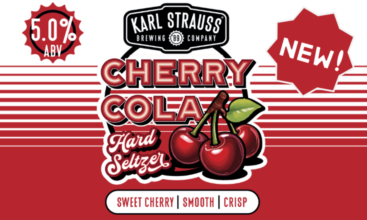 Karl Strauss Releasing Cherry Cola Hard Seltzer 10 Karl Strauss Cherry Cola Seltzer