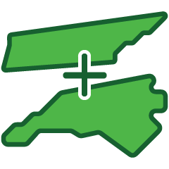 Tennessee and North Carolina icons Tennessee and North Carolina icons