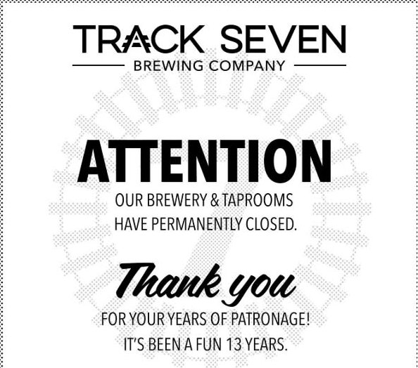 Track 7 Brewing Closing in Sacramento, CA Track 7 Brewing Closing in Sacramento, CA