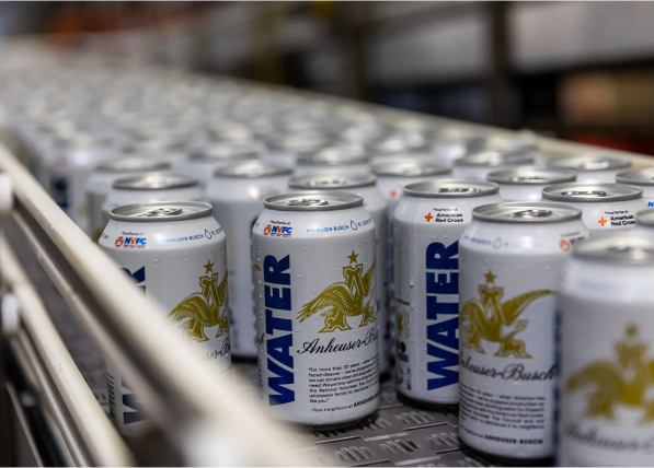 Anheuser-Busch Donates 1.5 Million Cans of Emergency Drinking Water to Local Volunteer Fire Departments for Seventh Straight Year Anheuser-Busch Donates 1.5 Million Cans of Emergency Drinking Water to Local Volunteer Fire Departments for Seventh Straight Year