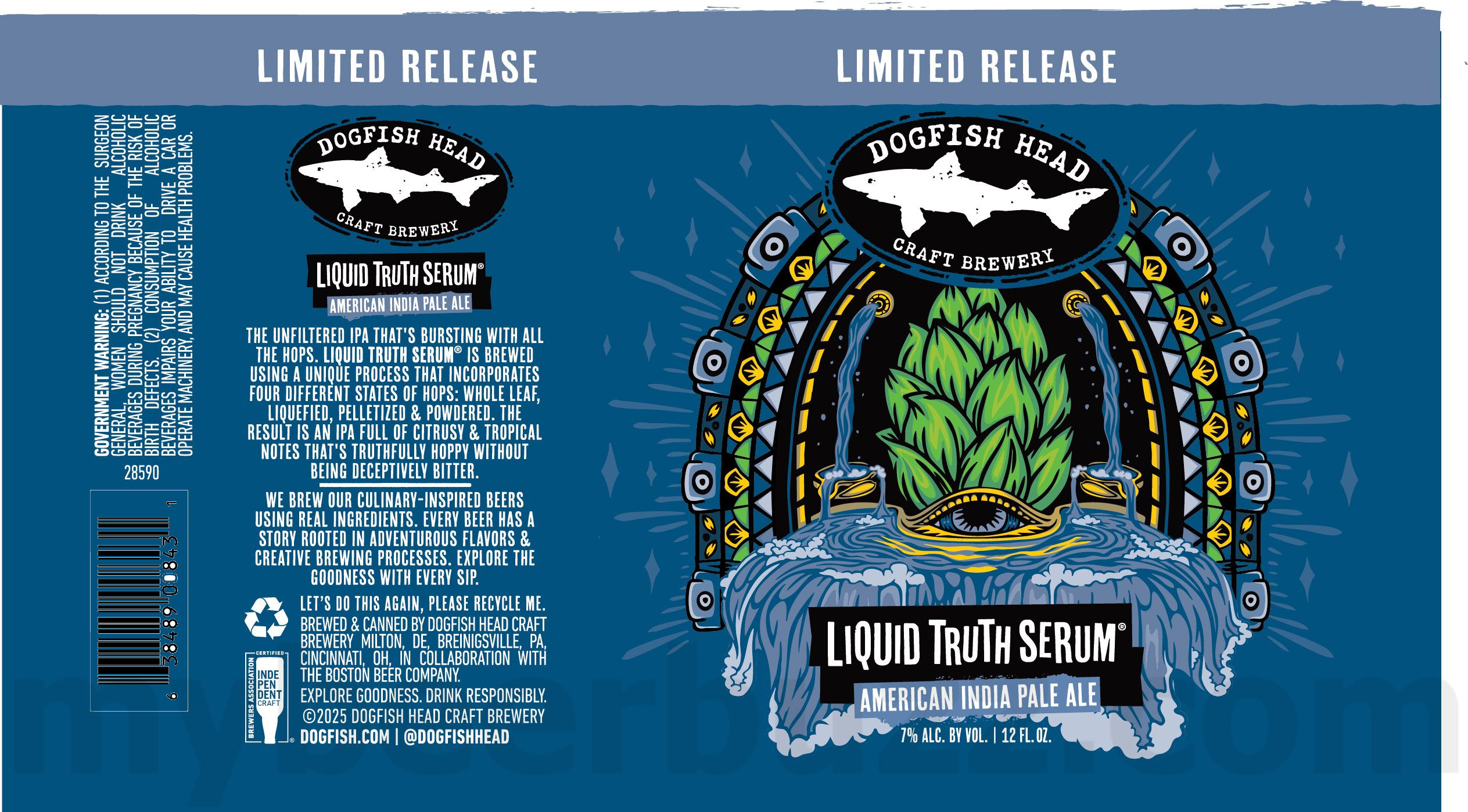 Dogfish Head Adding 2025 Liquid Truth Serum & Covered In Nuggs Art Series Cans Dogfish Head Adding 2025 Liquid Truth Serum & Covered In Nuggs Art Series Cans
