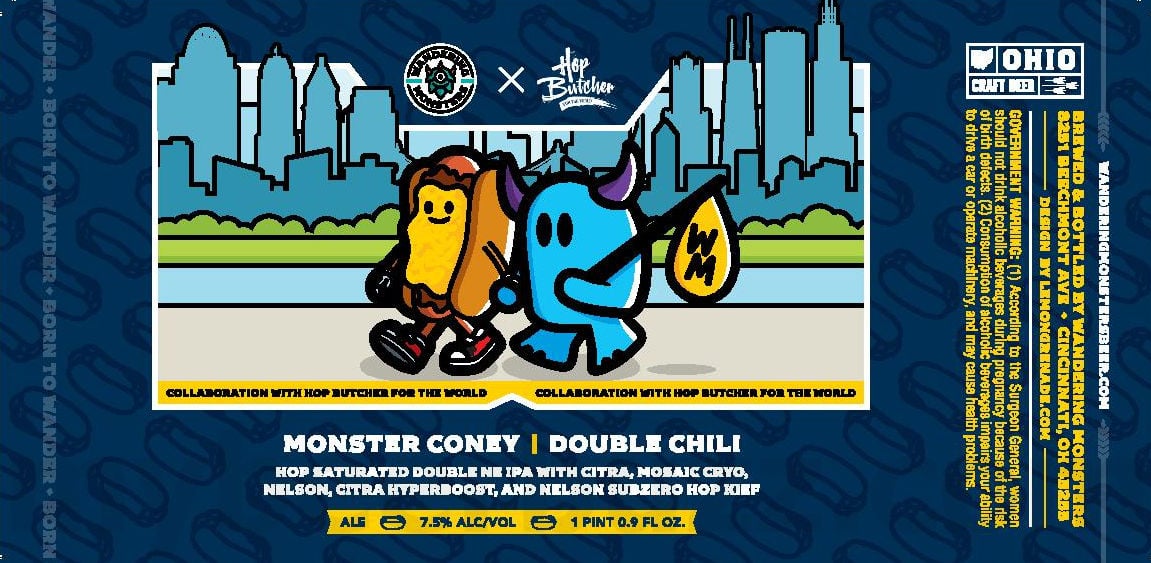 Wandering Monsters & Hop Butcher Collaborate On Monster Coney Double Chili Wandering Monsters & Hop Butcher Collaborate On Monster Coney Double Chili
