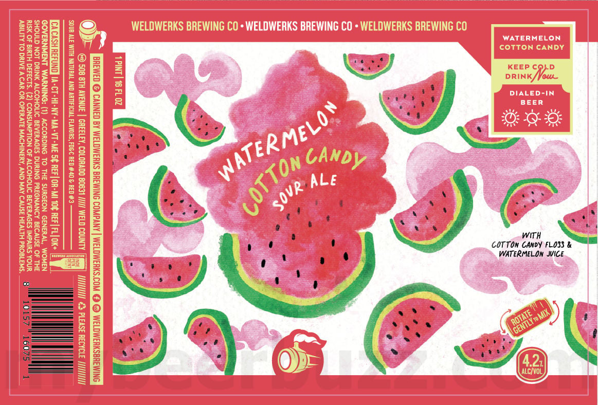 WeldWerks Adding Watermelon Cotton Candy Sour Ale WeldWerks Adding Watermelon Cotton Candy Sour Ale