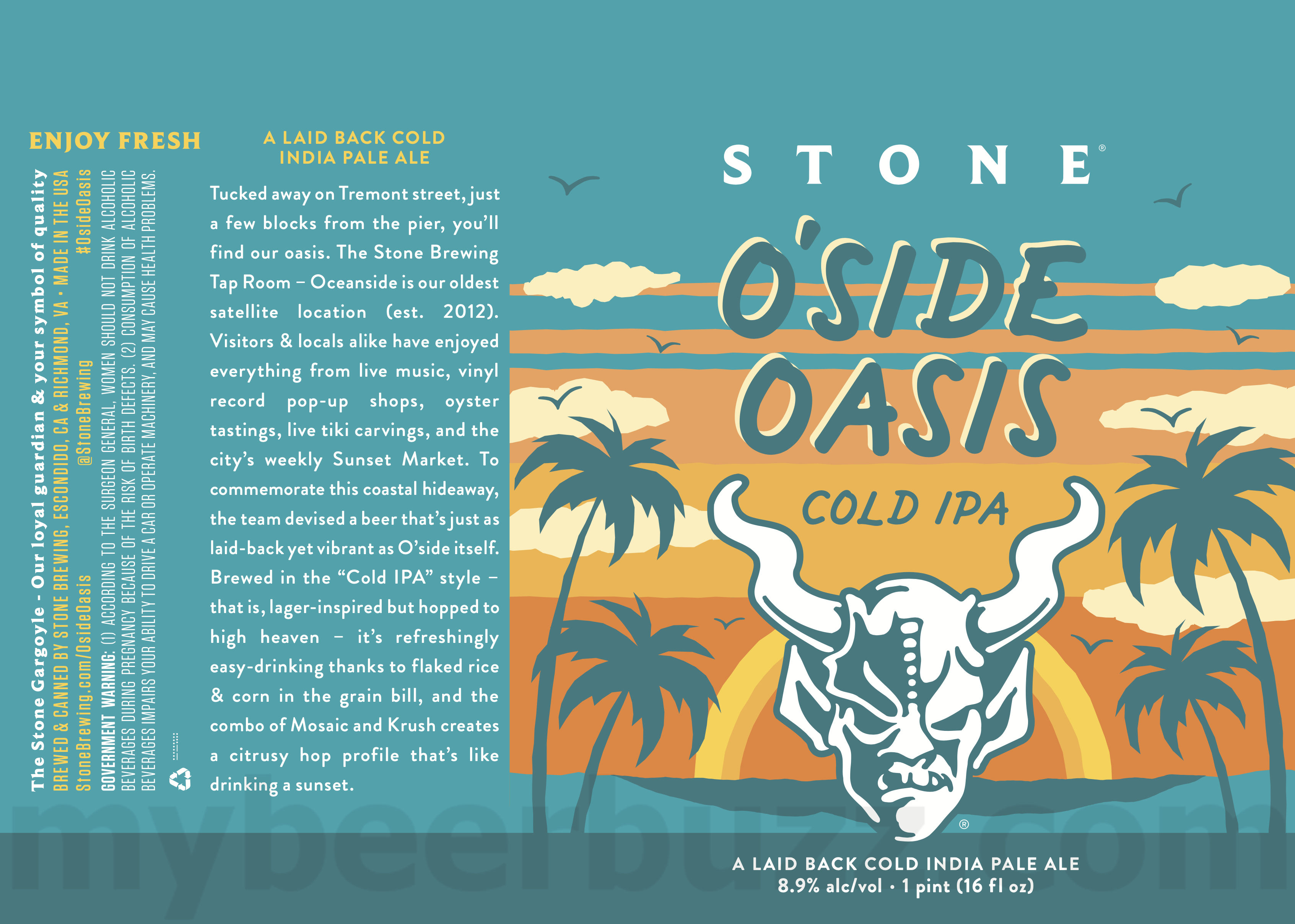 Stone Brewing O’Side Oasis Cold IPA Returning In New Cans Stone Brewing O’Side Oasis Cold IPA Returning In New Cans