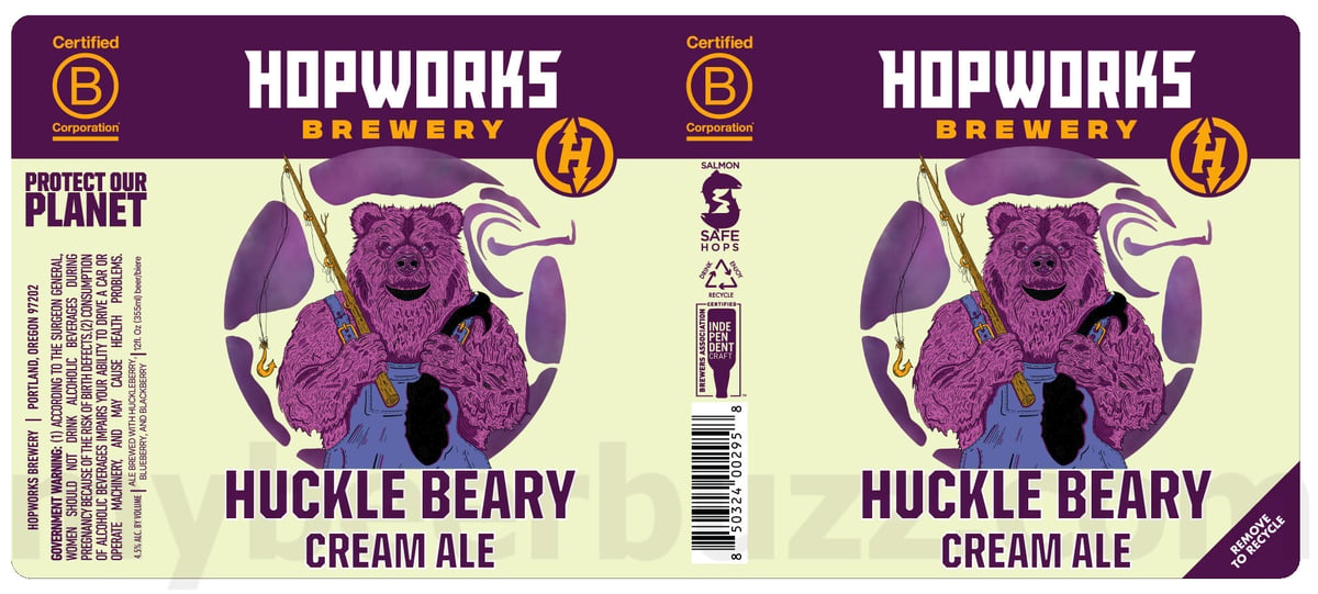 Hopworks Brewery Adding Huckle Beary Cream Ale Cans Hopworks Brewery Adding Huckle Beary Cream Ale Cans