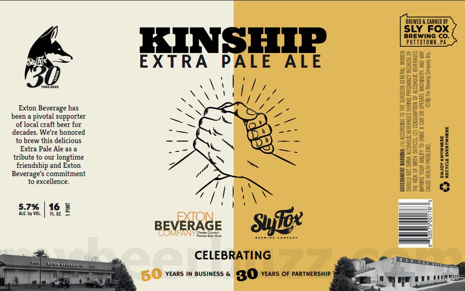 Sly Fox & Exton Beverage Collaborate On Kinship Anniversary Ale Sly Fox & Exton Beverage Collaborate On Kinship Anniversary Ale