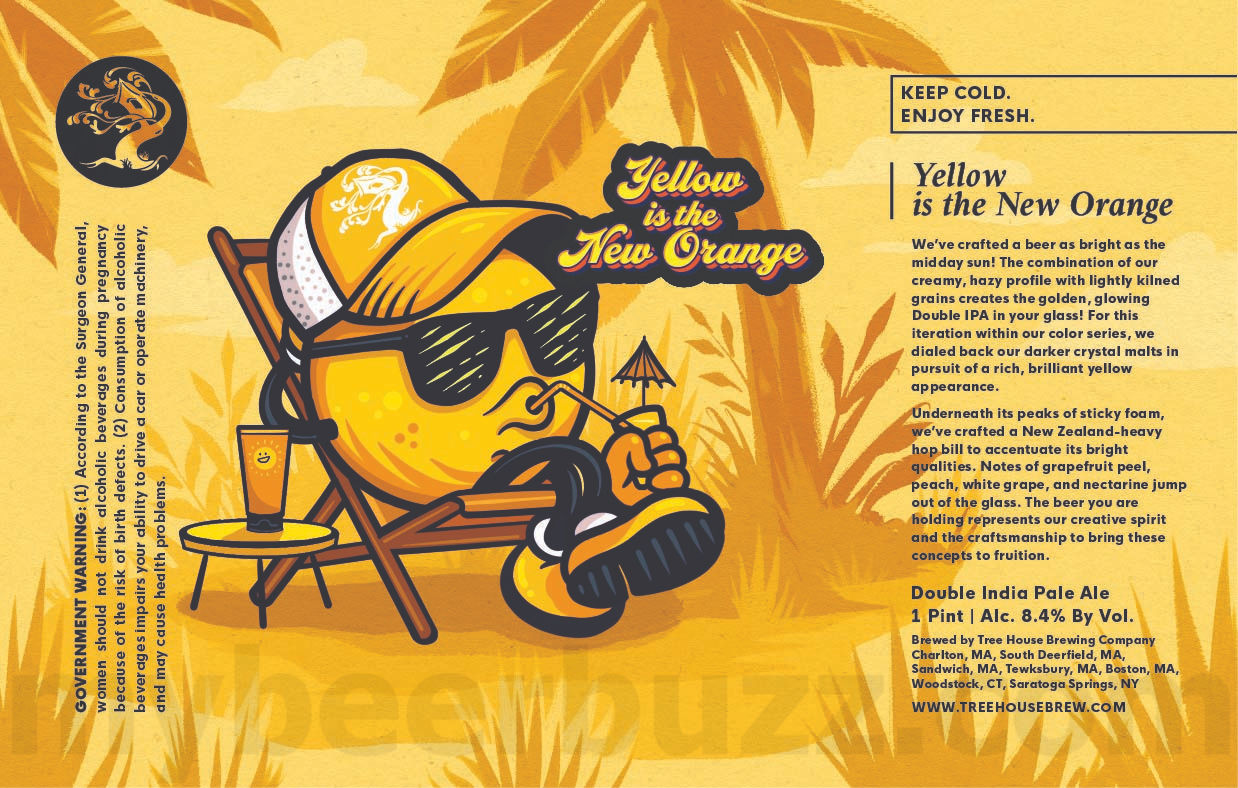 Tree House Adding Yellow Is The New Orange DIPA Cans Tree House Adding Yellow Is The New Orange DIPA Cans