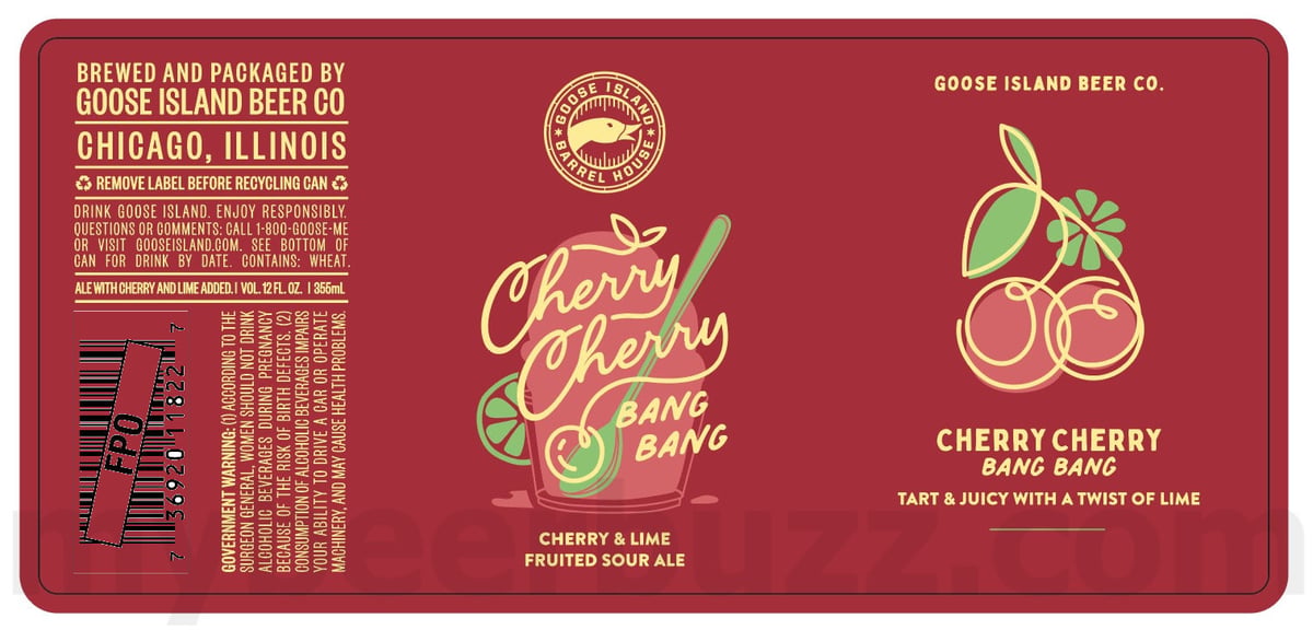 Goose Island Adding Cherry Cherry Bang Bang Sour Ale Goose Island Adding Cherry Cherry Bang Bang Sour Ale