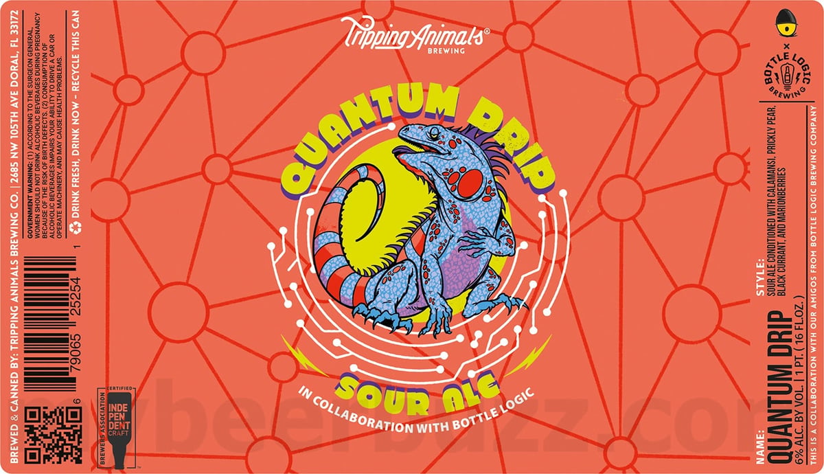Tripping Animals Adding Quantum Drip Sour Ale Collabortion Cans Tripping Animals Adding Quantum Drip Sour Ale Collabortion Cans