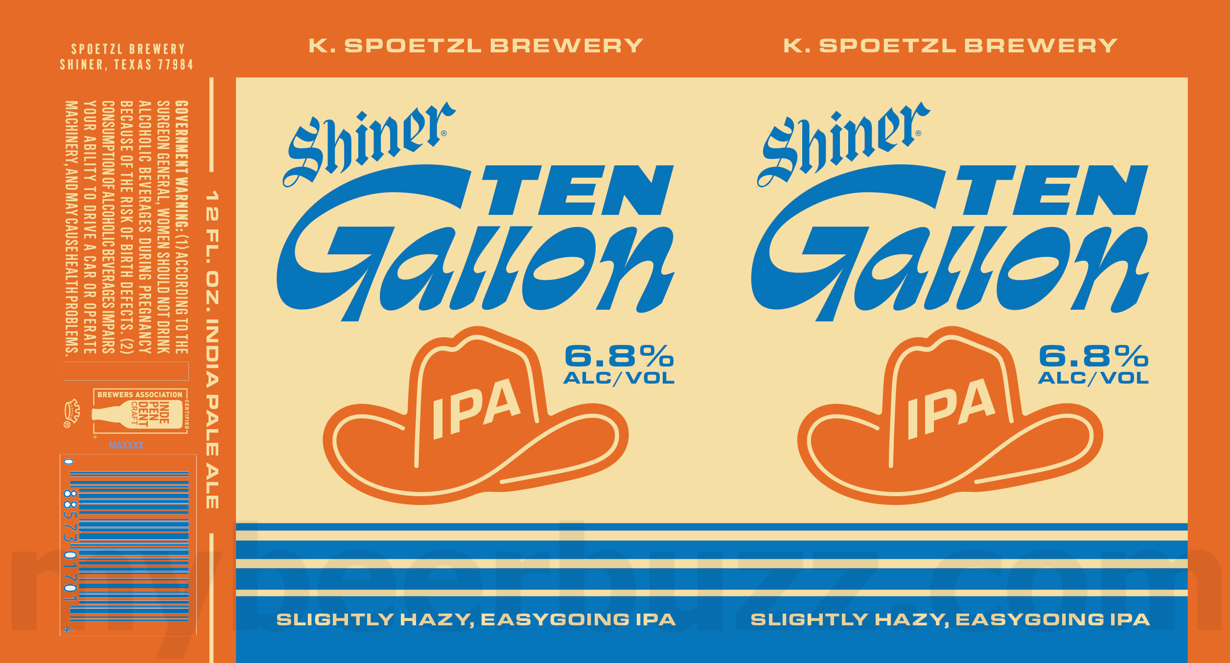 Shiner Adding Ten Gallon Hat IPA Cans Shiner Adding Ten Gallon Hat IPA Cans