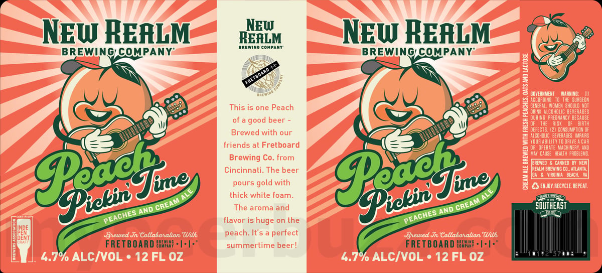 New Realm Adding Peach Pickin’ Time Peaches And Cream Ale Collaboration New Realm Adding Peach Pickin’ Time Peaches And Cream Ale Collaboration