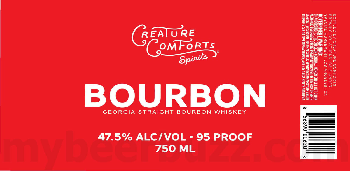 Creature Comforts Spirits Bourbon Georgia Straight Bourbon Whiskey Creature Comforts Spirits Bourbon Georgia Straight Bourbon Whiskey