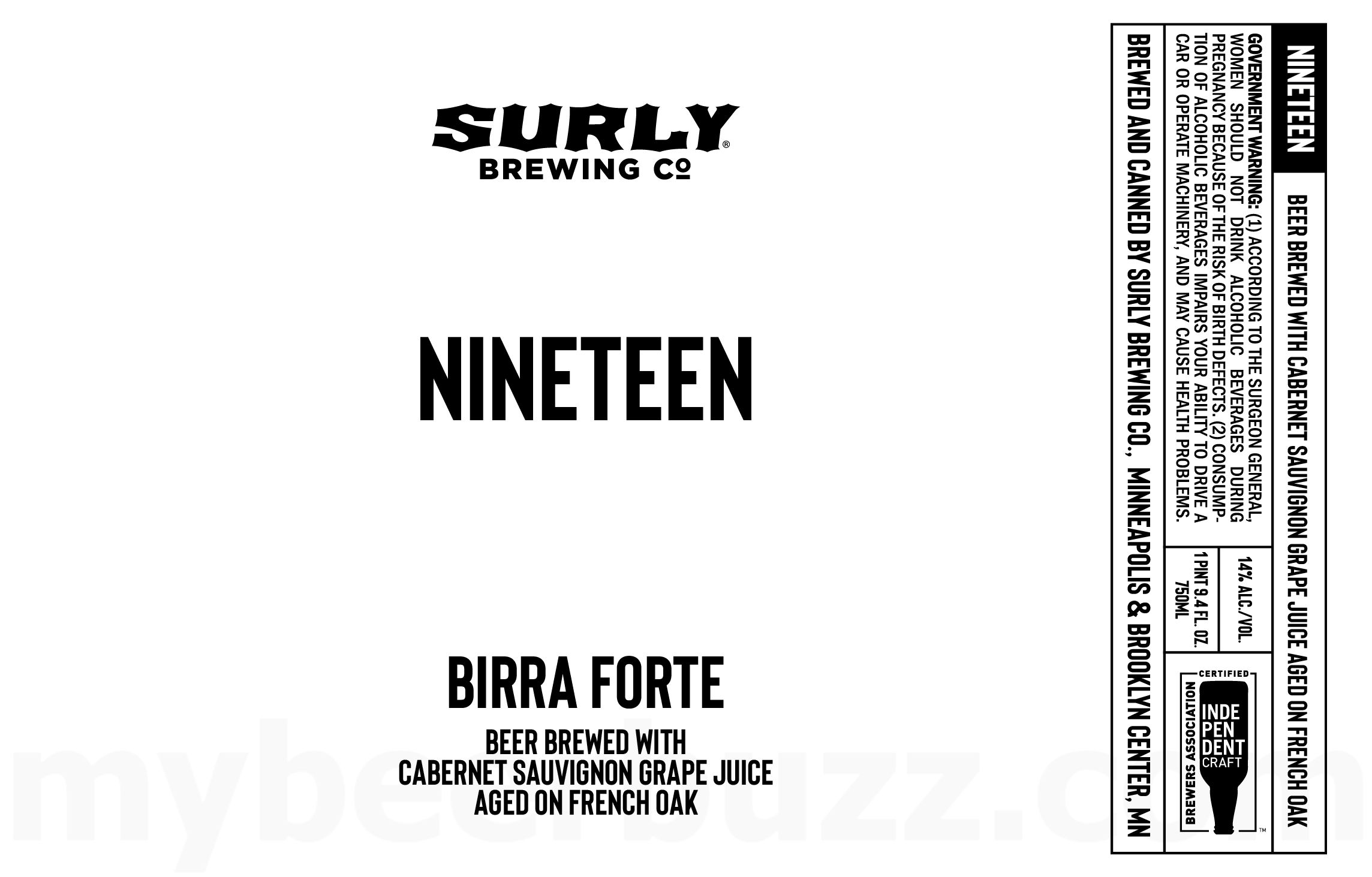Surly Adding Nineteen Birra Forte Surly Adding Nineteen Birra Forte