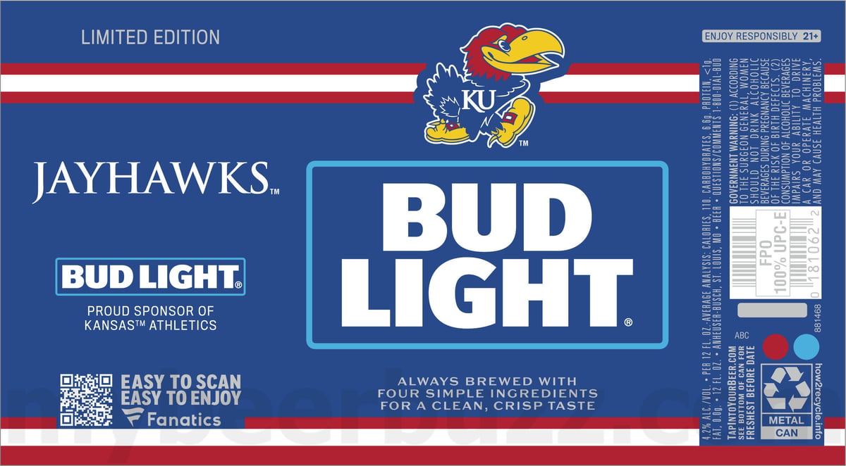 Bud Light Adding College Football Fanatics Packaging / Fanatics Team Cans 43 apostMBB 341