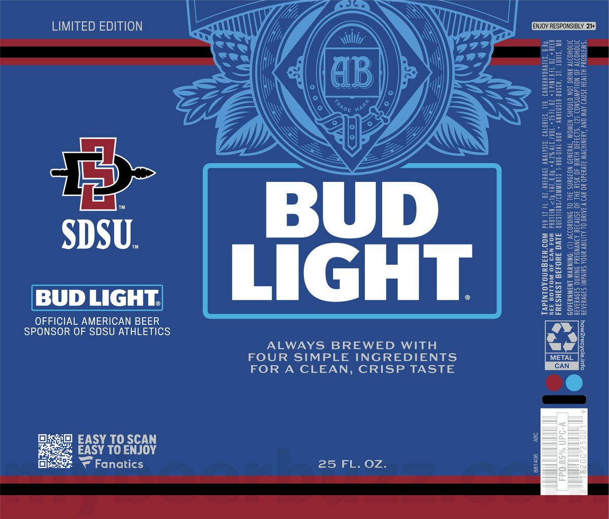 Bud Light Adding College Football Fanatics Packaging / Fanatics Team Cans 44 apostMBB 342