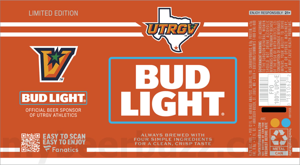 Bud Light Adding College Football Fanatics Packaging / Fanatics Team Cans 45 apostMBB 343