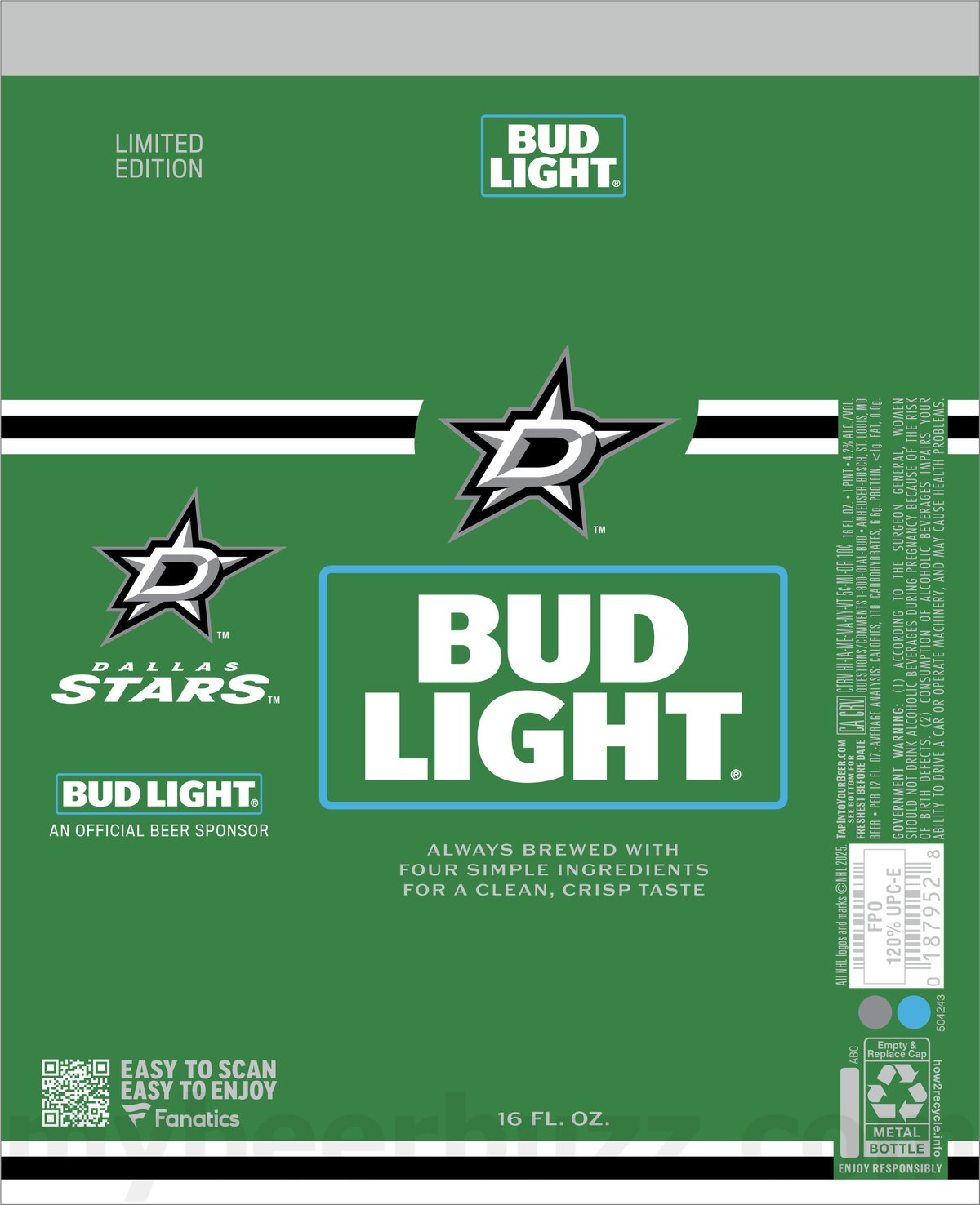Bud Light Adding College Football Fanatics Packaging / Fanatics Team Cans 51 apostMBB 349