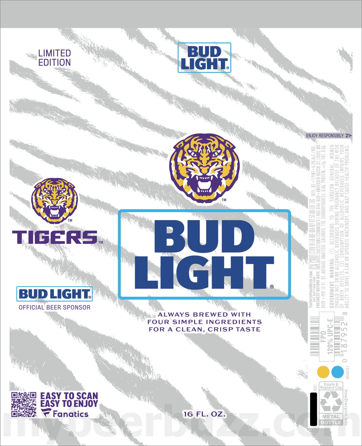 Bud Light Adding College Football Fanatics Packaging / Fanatics Team Cans 55 apostMBB 353