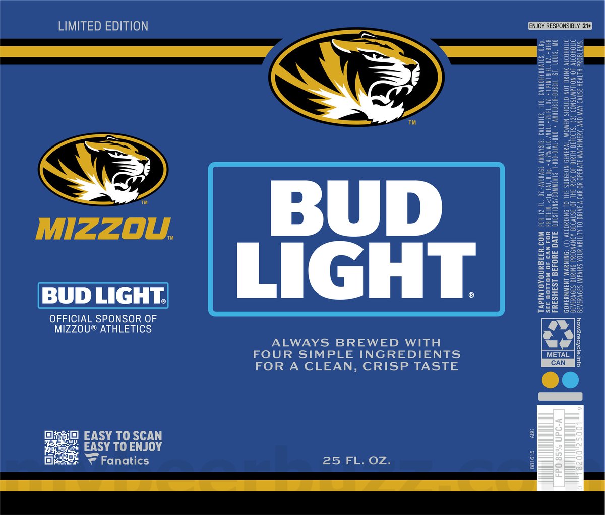 Bud Light Adding College Football Fanatics Packaging / Fanatics Team Cans 58 apostMBB 356
