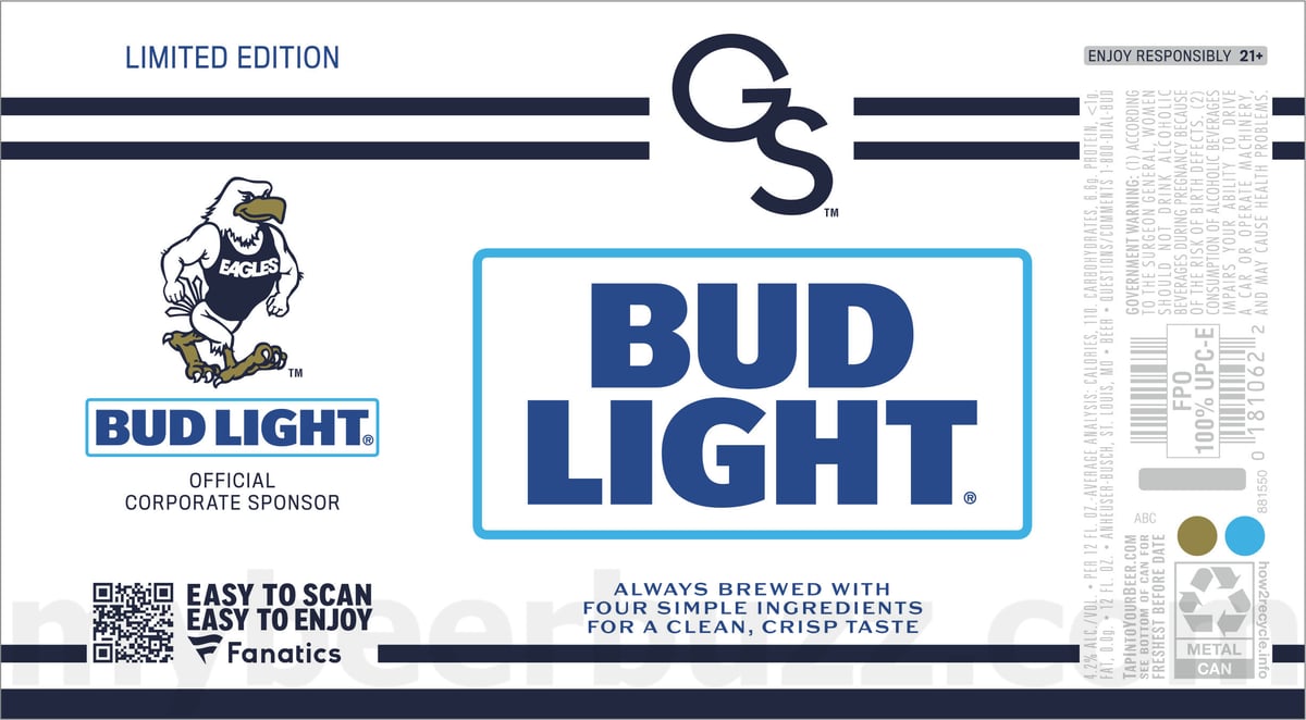 Bud Light Adding College Football Fanatics Packaging / Fanatics Team Cans 60 apostMBB 358