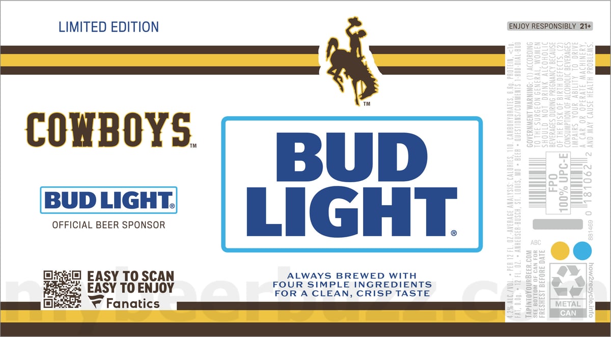 Bud Light Adding College Football Fanatics Packaging / Fanatics Team Cans 61 apostMBB 359