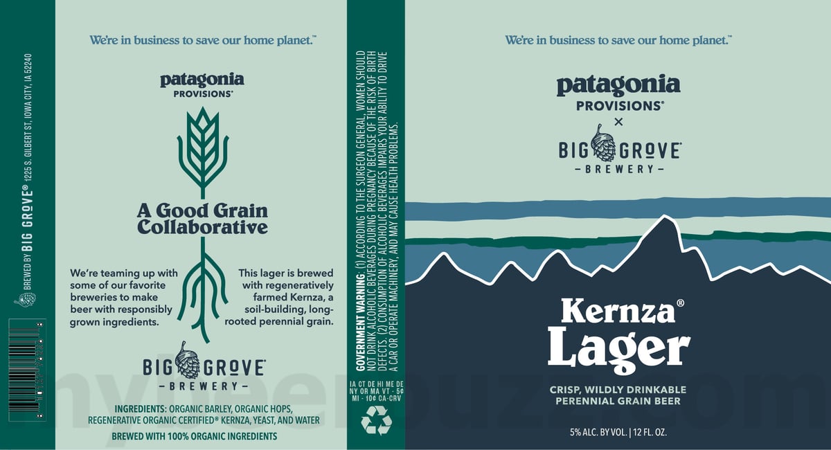 Big Grove Brewery Teaming Up With Patagonia Provisions For Kernza Lager Big Grove Brewery Teaming Up With Patagonia Provisions For Kernza Lager