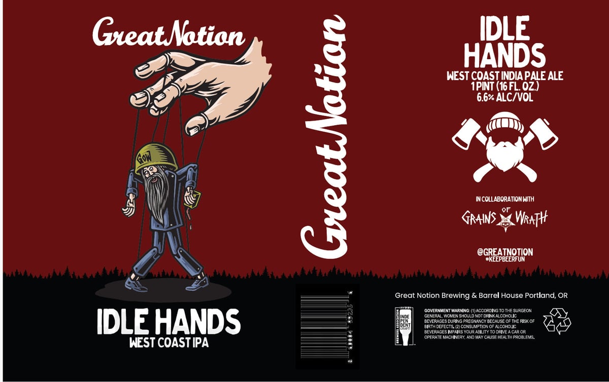 Great Notion Adding Devil’s Workshop & Idle Hands Grains Of Wrath Collaborations Great Notion Adding Devil’s Workshop & Idle Hands Grains Of Wrath Collaborations