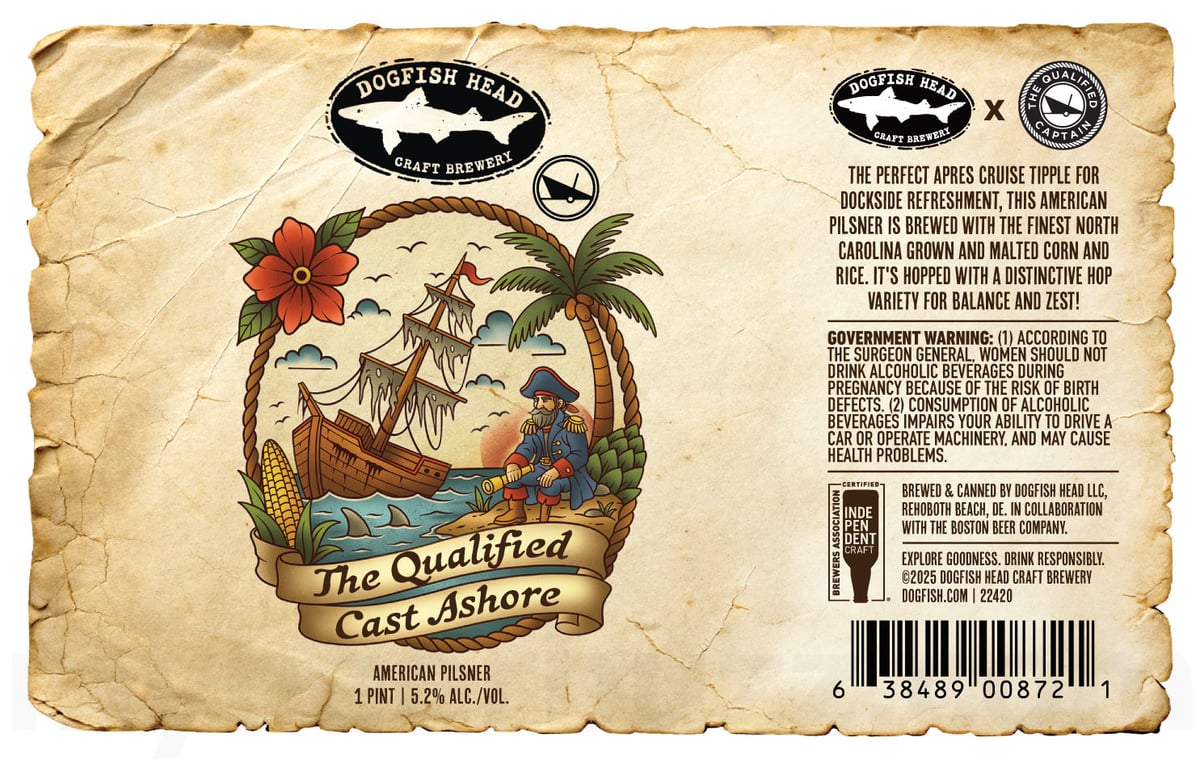 Dogfish Head Adding Cherry Pale Ale & The Qualified Cast Ashore Pilsner Dogfish Head Adding Cherry Pale Ale & The Qualified Cast Ashore Pilsner