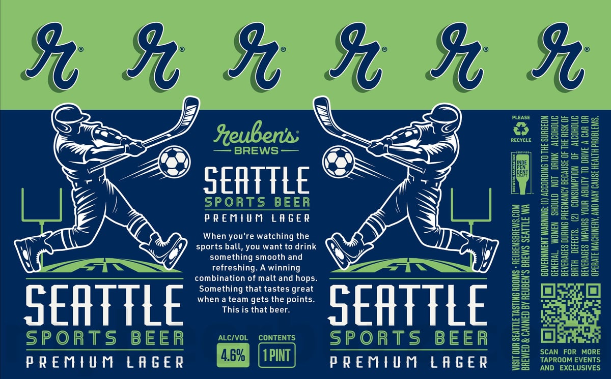 Reuben’s Brews Adding Seattle Sports Beer Premium Lager Reuben’s Brews Adding Seattle Sports Beer Premium Lager
