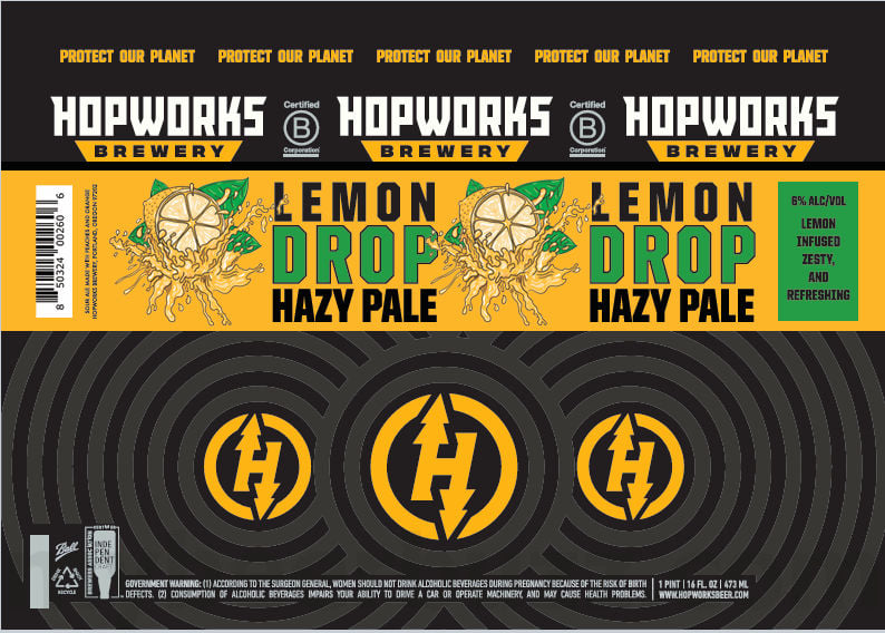 Hopworks Adding Lemon Drop Hazy Pale Cans Hopworks Adding Lemon Drop Hazy Pale Cans